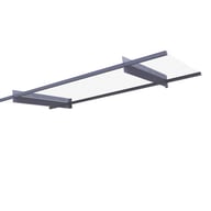 Palram Nancy 2050 Door Canopy Dark Grey Clear Acrylic