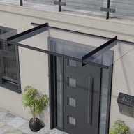 Palram Nancy 2050 Door Canopy Dark Grey Clear Polycarbonate