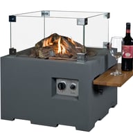 Happy Cocoon 76cm Square Grey Fire Pit