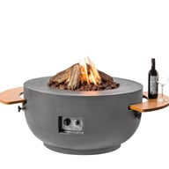 Happy Cocoon 91cm Round Bowl Grey Fire Pit