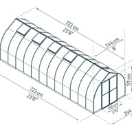 Palram Canopia Bella 8x24 greenhouse dimensions
