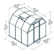 Palram Canopia Eco Grow 6x6 greenhouse dimensions
