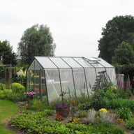 ACD 10x14 Sloping Wall Greenhouse Silver - official ACD photograph