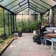 ACD Extra High 10x20 Greenhouse Black - same-width model photograph; different length