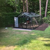 ACD 12x20 Sloping Wall Greenhouse Black - same-width model photograph; different length
