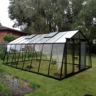 ACD 12x20 Sloping Wall Greenhouse Black - same-width model photograph; different length