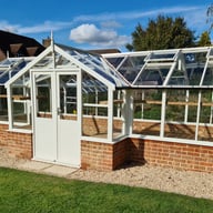 Swallow Swan 8x21 Wooden Greenhouse Dwarf Wall White Finish