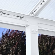Palram Canopia Olympia 3x3 Patio Cover White Adjustable Legs