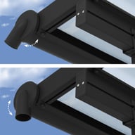 Palram Canopia Olympia 3x3 Patio Cover Grey Gutter