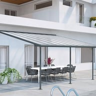 Palram Canopia Olympia 3x5 Patio Cover Grey Polycarbonate
