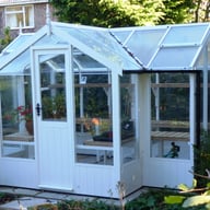 Swallow Cygnet 6x11 Wooden Greenhouse Robins Egg Blue