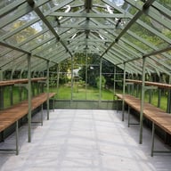 Swallow Falcon 13x18 Wooden Greenhouse Summer Green Interior
