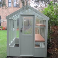 Swallow Robin 5x8 Wooden Greenhouse in Summer Green Finish