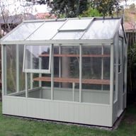 Swallow Robin 5x8 Wooden Greenhouse Summer Green