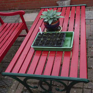 Thorndown Rowan Berry Red Wood Paint Table