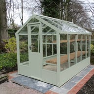 Swallow Kingfisher 6x10 Wooden Greenhouse in Summer Green Paint