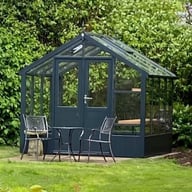 Swallow Raven 8x8 Wooden Greenhouse in Midnight Paint