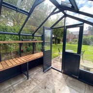 Swallow Raven 8x8 Wooden Greenhouse Midnight Internal