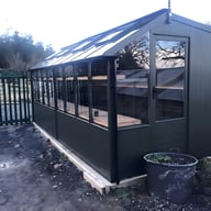 Swallow Rook 8x16 Wooden Potting Shed Olive Paint
