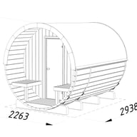 Palmako Anita 1.6 Home Sauna Dimensions