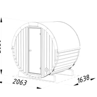 Palmako Anita 0.9 Wooden Home Sauna Room Dimensions