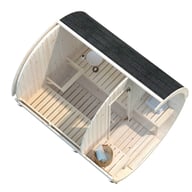 Palmako Anita Wooden Sauna Room Plan View