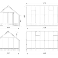 Palmako Emilia L 10x16 Wooden Greenhouse Painted Grey