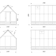 Palmako Emilia M 8x12 Wooden Greenhouse Painted Grey