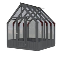 Palmako Emilia S 8x8 Wooden Greenhouse Painted Grey