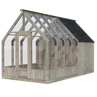 Palmako Emilia S+ 8x14 Wooden Greenhouse with Shed Pressure Treated