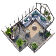 Palmako Emilia XL 14x18 T-Shaped Wooden Greenhouse Pressure Treated