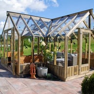 Palmako Emilia XL 14x18 T-Shaped Wooden Greenhouse Pressure Treated