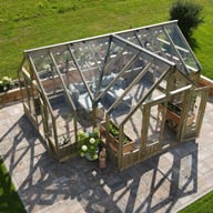 Palmako Emilia XL 14x18 T-Shaped Wooden Greenhouse Pressure Treated