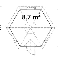 Palmako Eva 3.2m Log Cabin Dimensions