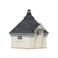 Palmako Eva 3.2m Log Cabin White Dip
