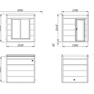 Palmako Grace 5.3 Home Sauna Wooden Sauna Room Dimensions