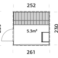 Palmako Grace 5.3 Home Sauna Wooden Sauna Room Plan Dimensions