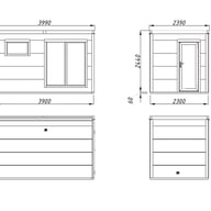 Palmako Grace 8.0 Home Sauna Wooden Sauna Room Dimensions