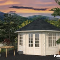 Palmako Hanna 4.2m x 4.2m Corner Log Cabin Natural