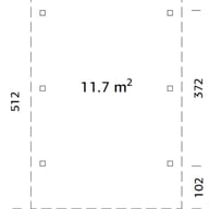 Palmako Karl 11.7 Wooden Carport Base Plan