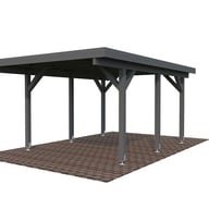 Palmako Karl 11.7 Wooden Carport Grey Paint