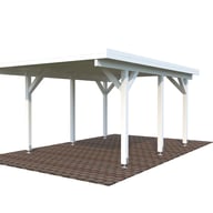 Palmako Karl 11.7 Wooden Carport White Paint
