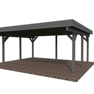 Palmako Karl 20.6 Wooden Carport Grey Paint