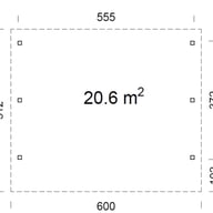 Palmako Karl 20.6 Wooden Carport Plan Dimensions