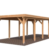 Palmako Karl 23.1 Wooden Carport Brown Dip