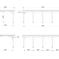 Palmako Karl 23.1 Wooden Carport Dimensions