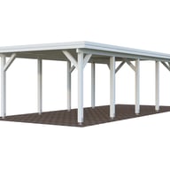 Palmako Karl 23.1 Wooden Carport White Paint