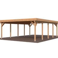 Palmako Karl 40.6 Wooden Carport Brown Dip