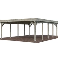 Palmako Karl 40.6 Wooden Carport Grey Dip