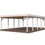 Palmako Karl 40.6 Wooden Carport White Dip